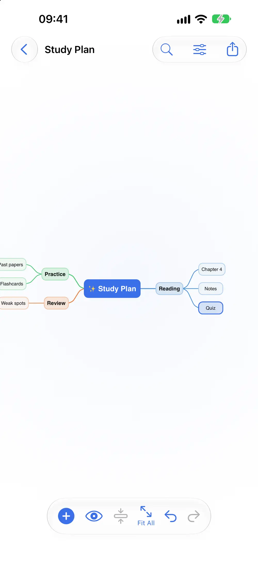 The map after “swipe down”.